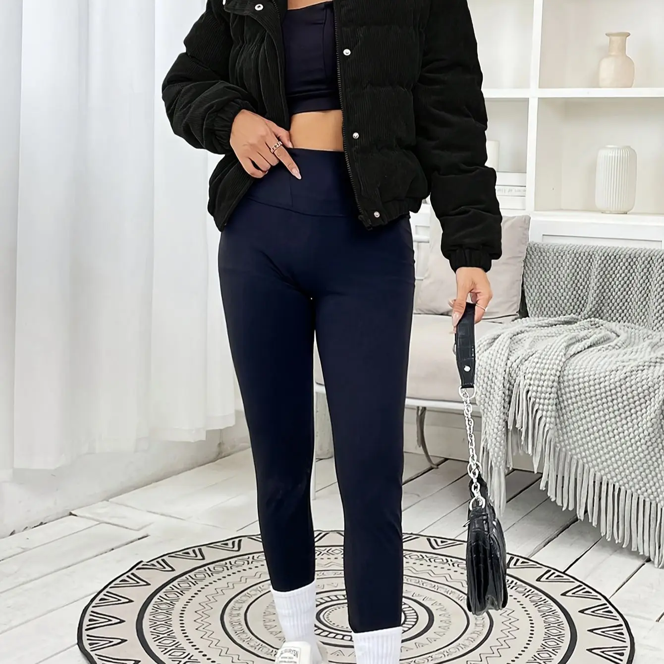 2025 Autumn New Zipper Corduroy Cotton Robe Women's Zipper Cotton Robe