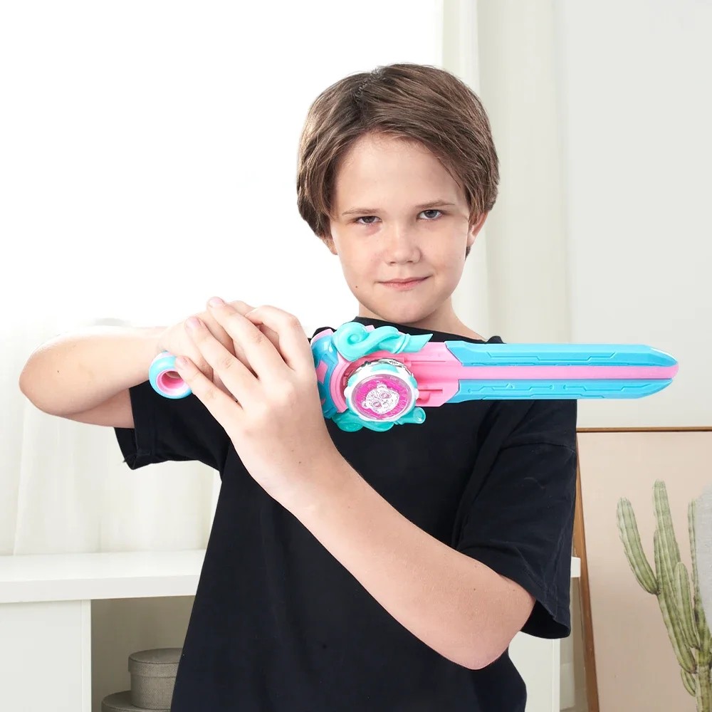 Infinity Nado 6 Power Pack - Spirit Wind Panda ترقية معدنية دوارة علوية الدوران، 39 سم قاذفة السيف لعبة أطفال هدية عيد ميلاد