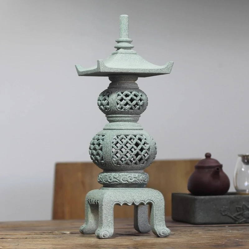 Gourd palace lantern tea room Zen decorations handmade stone carvings
