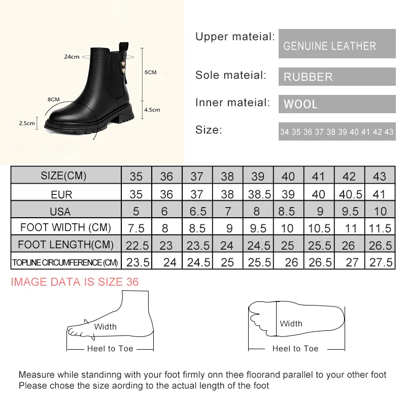 AIYUQI Women Winter Boots 2024 New Genuine Leather Women Motorcycle Boots British Style Large Size Wool Warm Women\'s Ankle Boots