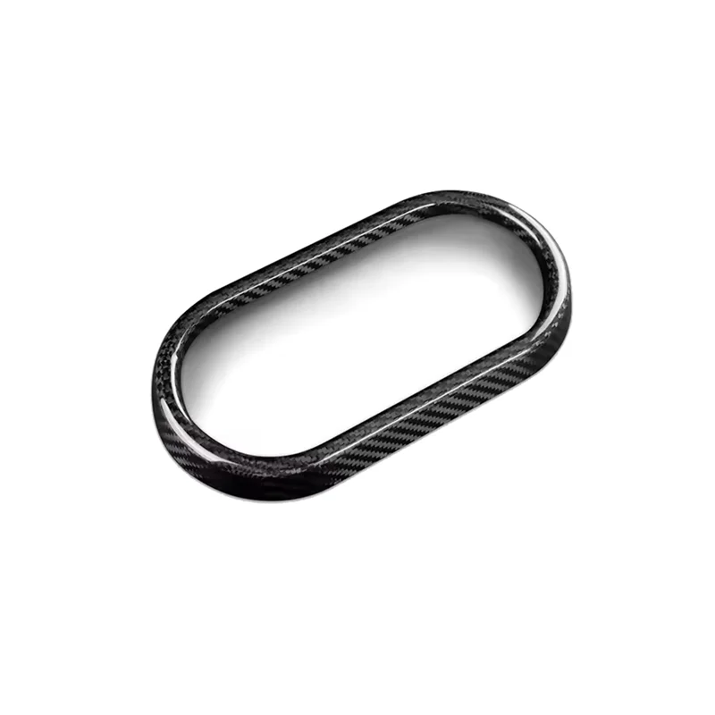 

Real Hard Carbon Fiber Car Central Console Water Cup Holder Cover Trim Sticker For MINI Cooper S F65 F66 F67 2024 2025
