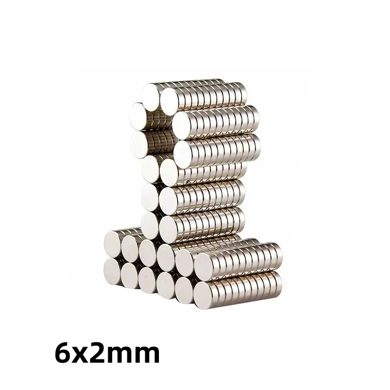 6x2mm Round Magnets Can Be Flexibly Used for Refrigerator Attachment, Office Document Fixing and DIY Crafts 6x2mm