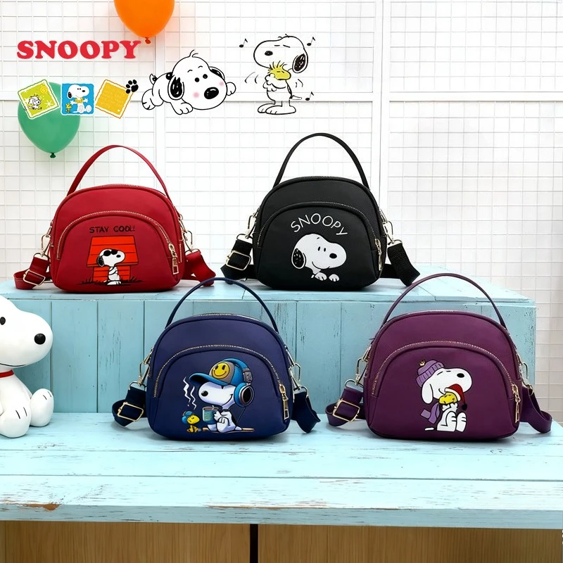 

Snoopys Shoulder Bag Cartoon Anime Mini Satchel Cute Casual Nylon Cloth Packet Women Shoulder Crossbody Fashion Coin Purse Gifts
