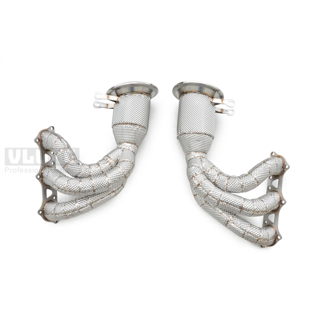 Racing Exhaust Collector Manifold Insulation Protection No Catalyst Stainless Steel Header For Porsche 911 992 GT3 4.0 2021-2026