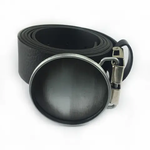 BuckleClub zinc alloy blank round DIY belt buckle FP-03353 pewter finish for 4cm width belt drop shipping
