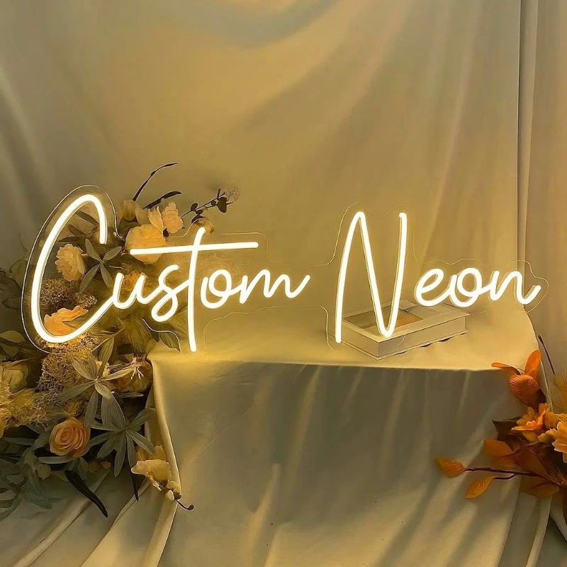 مخصص النيون علامة شخصية النيون LED تسجيل لغرفة النوم الزفاف حفلة عيد ميلاد متجر بار مقهى الأعمال زخرفة خلفية النيون #1