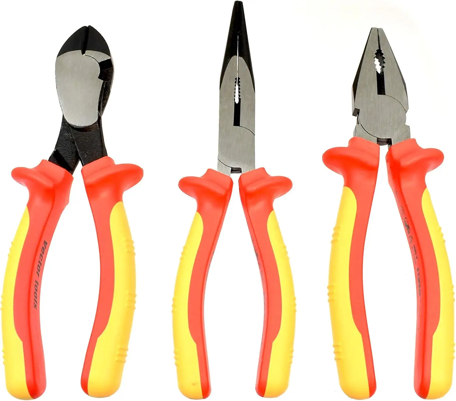 

3-Piece Set Insulated Electrician Pliers Cutter Set, 1000V Tested
