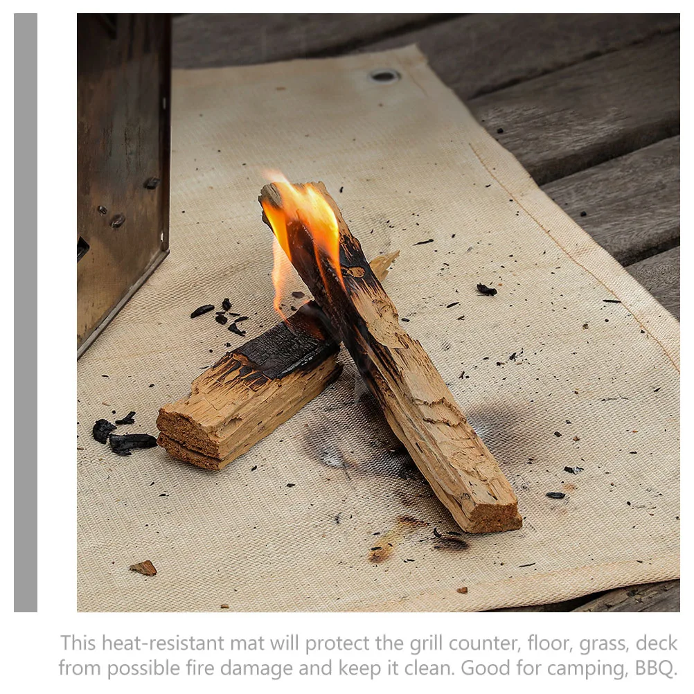 Feuerfeste Decke Camping Fiberglas Feuerbeständige Matte Outdoor Grill Schutz Boden Deck Gras Hitzebeständige Pad Tragbare Feuer