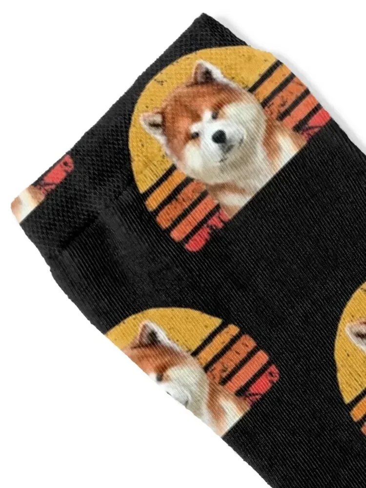 Akita Inu Vintage, Retro Akita Sunset, Mom, Dad, Owner, Gift, Birthday Gifts Socks funny gifts Christmas Women's Socks Men's