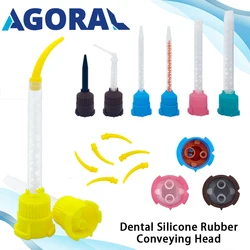 50/100Pcs Dental Disposable Impression Mixing Tips Silicone Rubber Conveying Head Mixing Tube Impression Materials