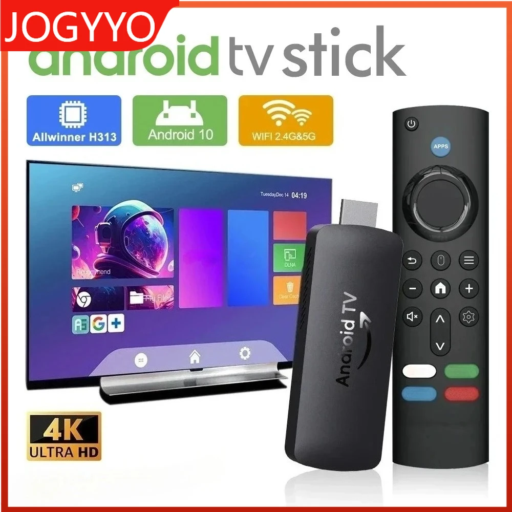 Smart TV Stick I96 D6 Android 10,0 Allwinner H313 2,4G y 5G Dual Wifi HD 4K Mini Set Top OS reproductor multimedia portátil para ntflx yutub