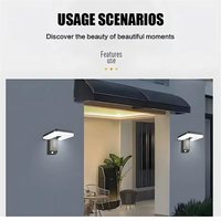 2Pcs Solar Outdoor Led Courtyard Wall Lamp with 3 Mode Waterproof Motion Sensor Security Lighting Street Lights Garden