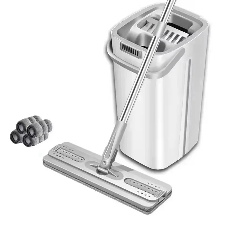 

Бытовая швабра премиум-класса, сетка для мытья без рук, соскабливание знаменитостей, плоская швабра, ведро для сухого и влажного разделения, ленивая швабра