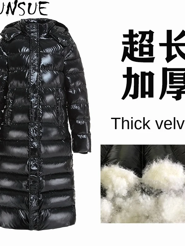 Long Jacket Men\'s Winter Down Coat Men Hooded Thick Warm Parka clothes 90% White Duck Down Coats Hooded 2023 KJ6056