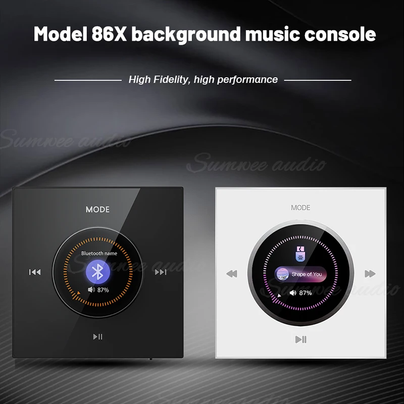 Audio Panel sound Built-In Wall Amplifier ceiling speaker radio Mini Home Music Player Bluetooth Background Music Control System