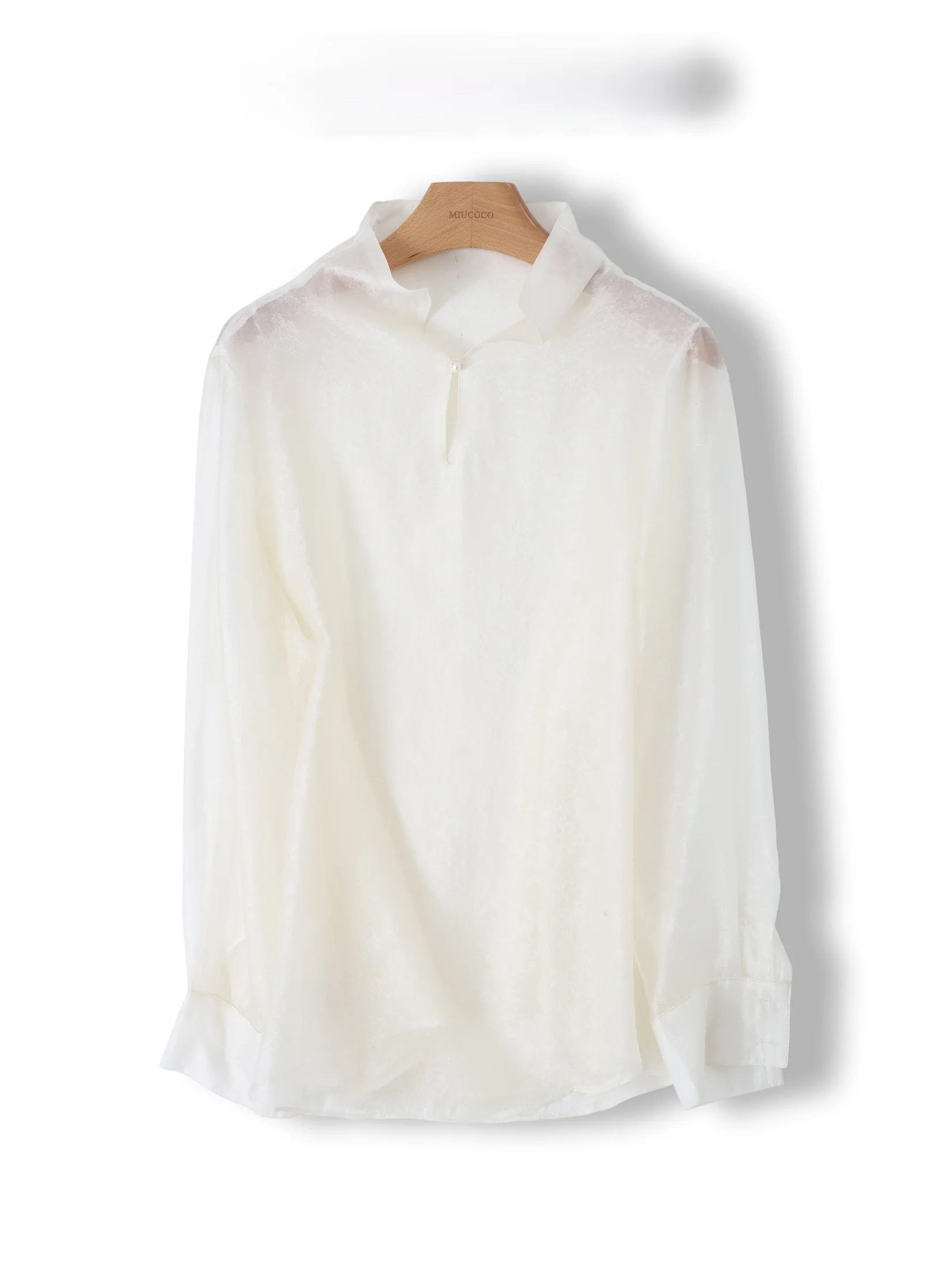 

Элегантная, легкая, удобная женская рубашка в новом китайском стиле, тонкая, с узором, с длинными рукавами, модный топ