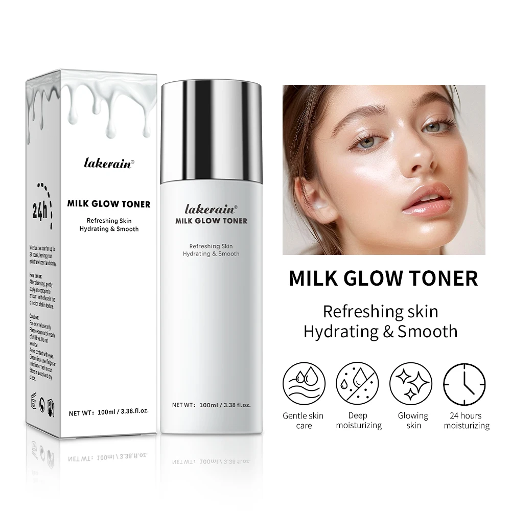 

100ml Brightening Skin Milk Glow Toner Powerfully Moisturizes Relieve Dry And Tired Skin Locks In Moisture Milk Glow Toner