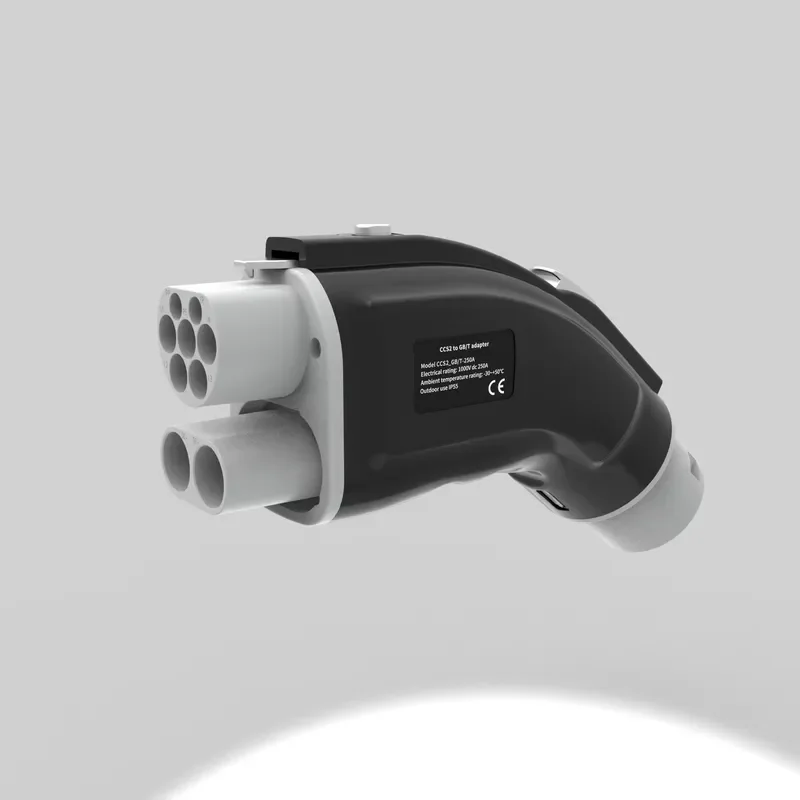 New CCS2 to GBT Adapter 300A 600V DC Flame Retardant Outlet Plug Black CE Certified Fast Charging Cable for Electric Vehicle