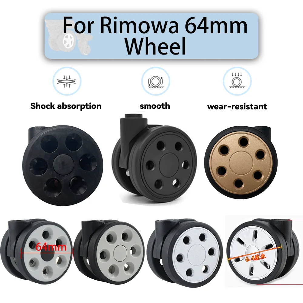 

Adapt To Rimowa Wheel Base 64mm Silent Wheel Universal Wheel Travel Suitcase Repair Travel Accessories Wheels Smooth Save Effort