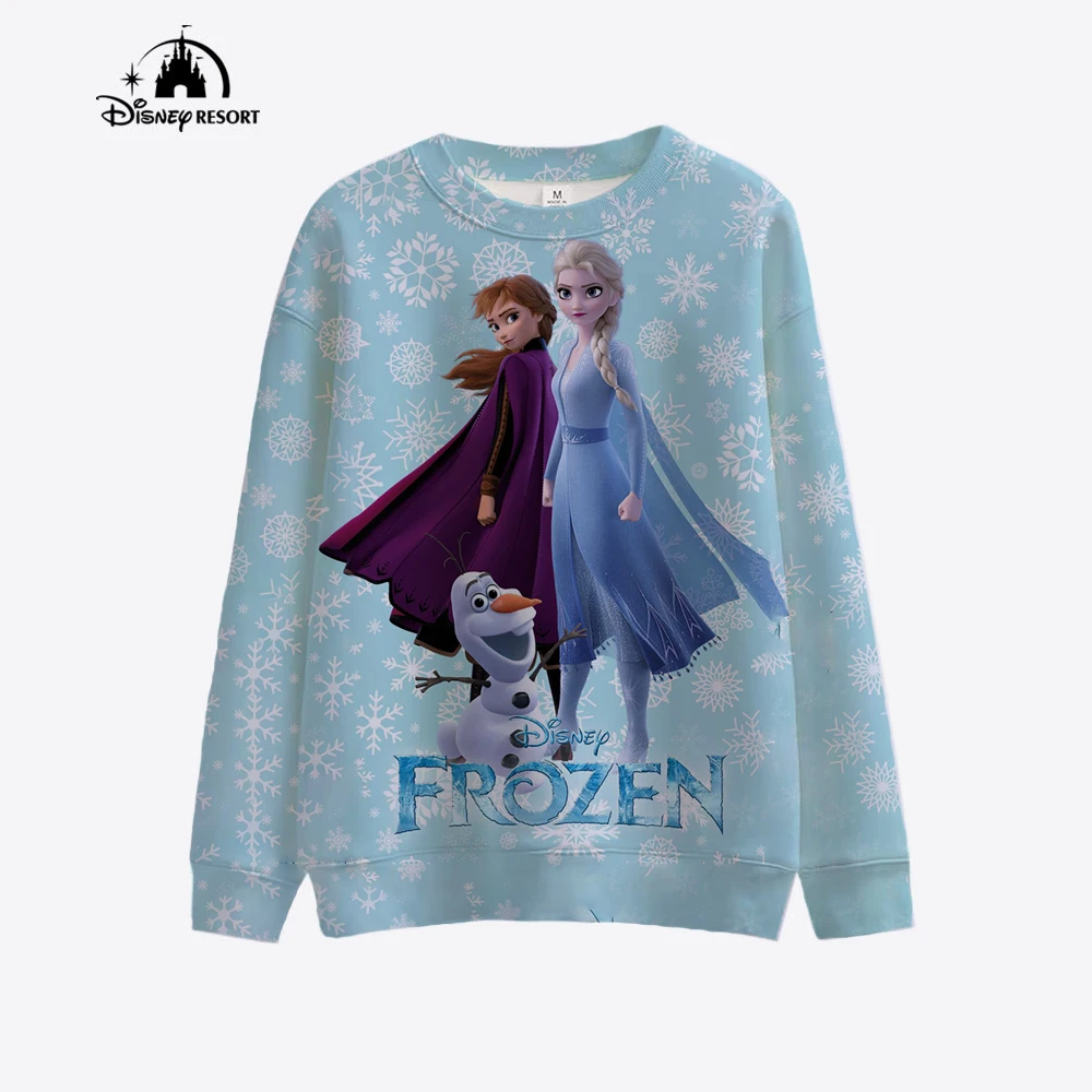 Disney Princess Prints Anime Women Hoodie Spring Autumn 2024 Casual Women Sweatshirt Pink Oversized Clothes Coats