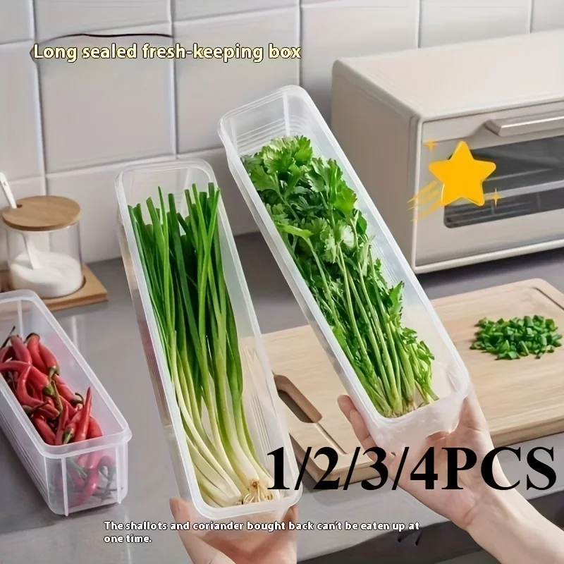 4PCS Transparent Sealed Storage Box Refrigerator fresh-keeping storage box, fresh-keeping Small Food Preservation Boxes