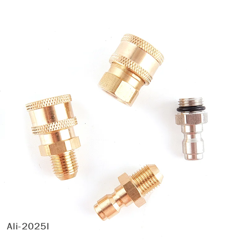 

1/4" Brass High pressure cleaning machine quick connector Car Washer Adapter Water Gun Hydraulic Coupler Garden irrigation tools