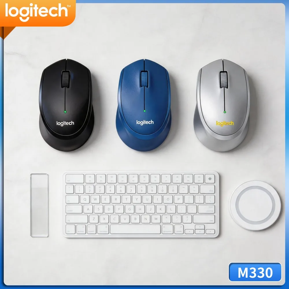 Logitech M330 Silent Wireless Mouse Plug And Play Peripheral Ready To Use Once Connected USB Interface