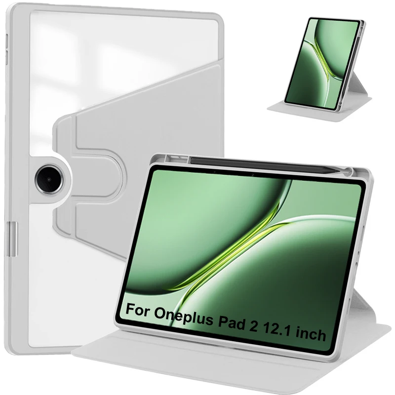 

Funda For Oneplus Pad 2 Case 12.1 inch 360 Rotating Acrylic Stand Cover For Coque OnePlus Pad 2 Cover Case with Pencil Holder