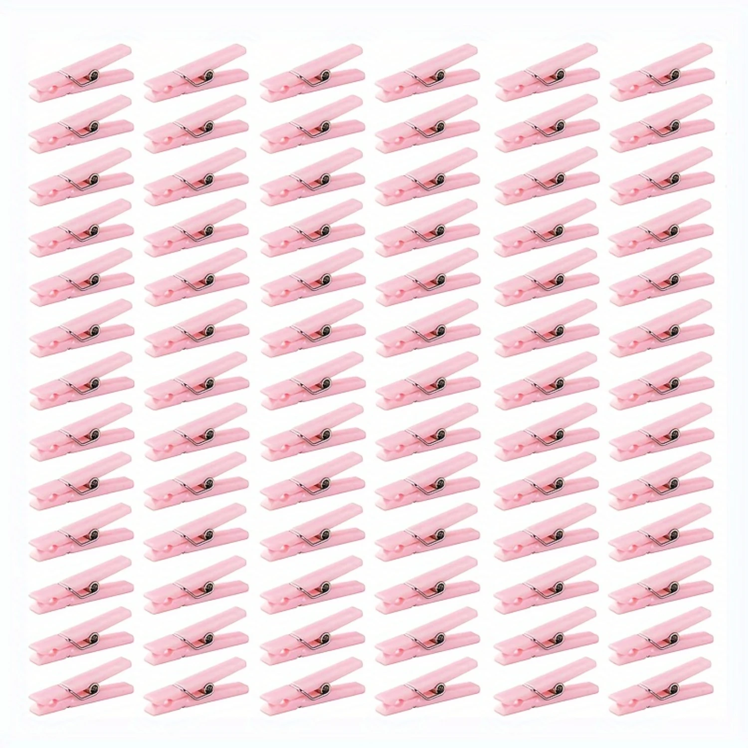 

100-Pack Mini Clothespins, Pink Plastic Clothes Pegs, Gender Reveal Party Favor Clips, Craft & Laundry Supplies Fufu clip Pegs