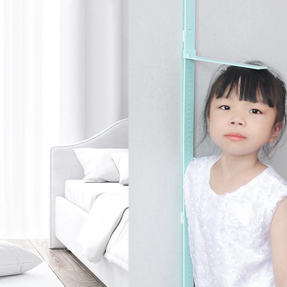 

2 Pcs Height Measuring Instrument Kid Growth Chart Movable Sky-blue Abs Childrens Baby