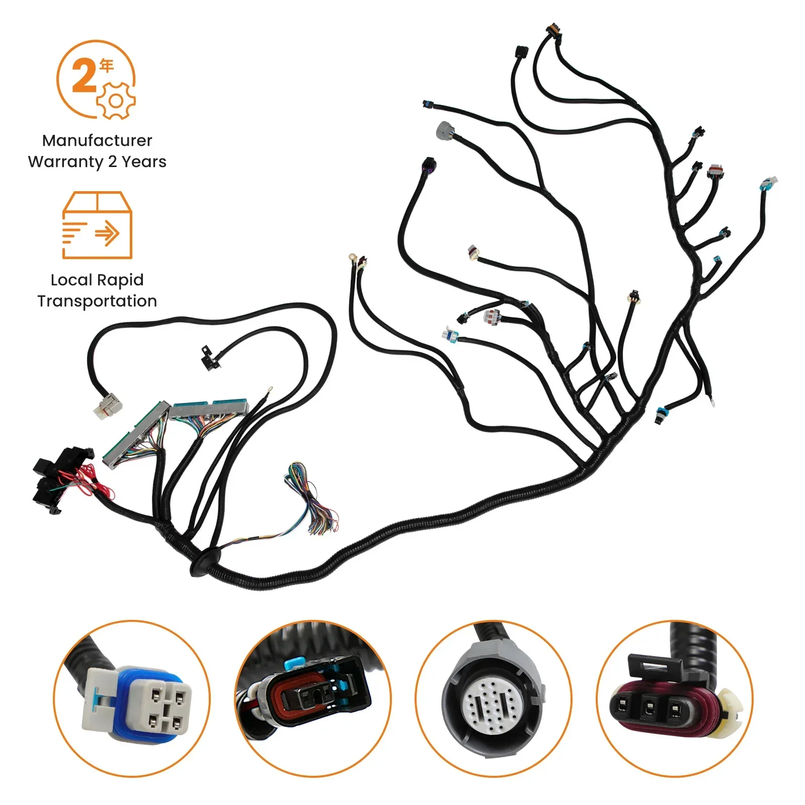 

Maxpeedingrods Stand alone Wire Harness for engine LS LS3 4L80E 4.8 5.3 6.0 LS3 Vortec 4L80 E 4.8 5.3 6.0 DBW