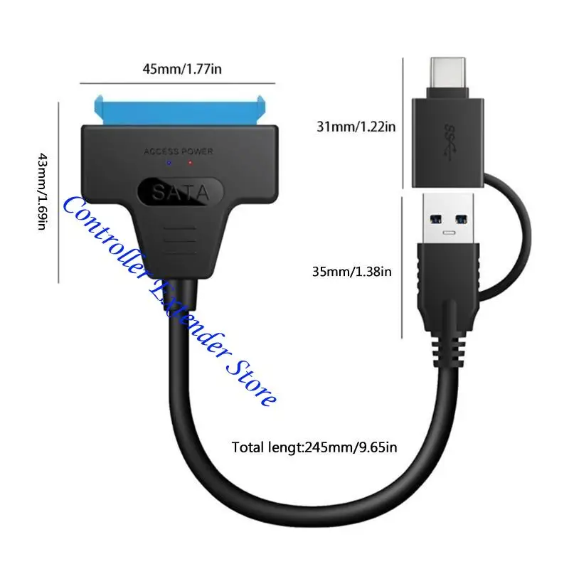 Adaptor Kabel N84B/Konverter/Konektor Konverter USB Adaptor Hard Drive Untuk Laptop PC