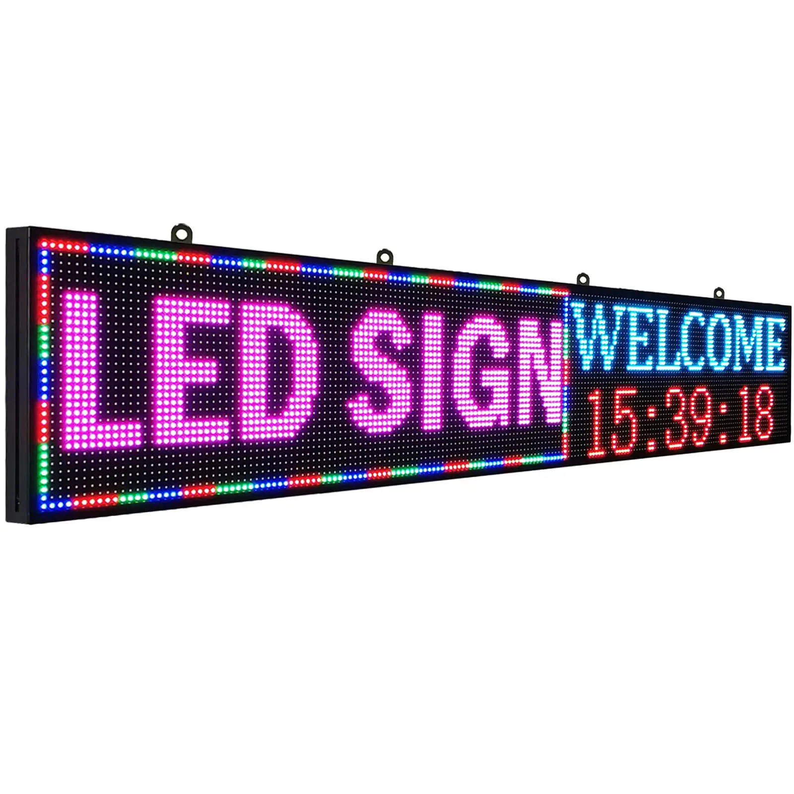Wifi USB Programmable Full Color LED Display Board, Electronic Rolling Shop Sign Message Board for Shopping Mall Wayfinding