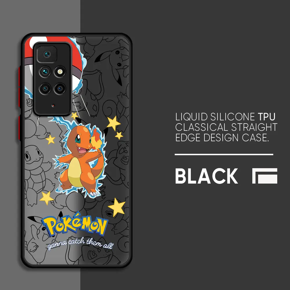 Luksusowe etui na telefon dla Xiaomi Redmi 9C A1 9 A2 12C 10C 10 9A K40 Pro 9T zderzak Pokemon Pikachu kreskówka pokrowiec