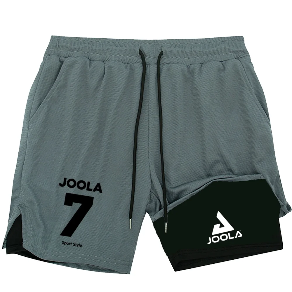 New JOOLA Number 7 Print 2-in-1 Sports Shorts, Quick Dry Anti-chafe Running Training Shorts for Men