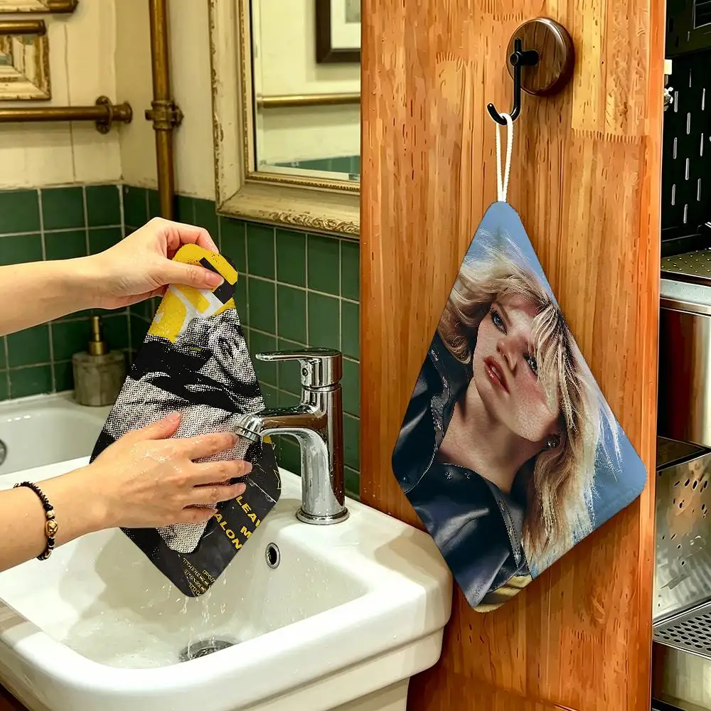 American Singer R-renee Rapp Polyester Cotton Hanging Kitchen Towel, Skin Friendly Hand Wiping Towel for Hotel Cafe Household