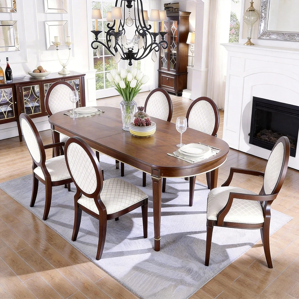 #Luxury Modern Leather Dining Table For Villa Apartment Home Furniture Eco-Friendly Dining Room Set