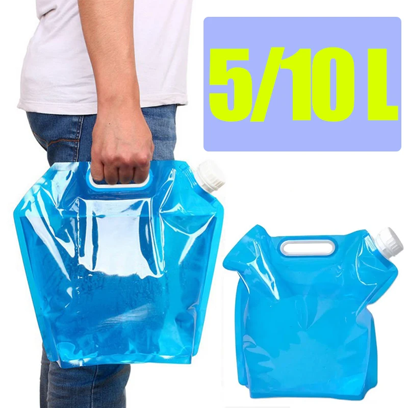 5/10L Portable Water Bag Folding Bucket Water Container Jug Bottle Pouch Outdoor Water Storage Bag Travel Camping