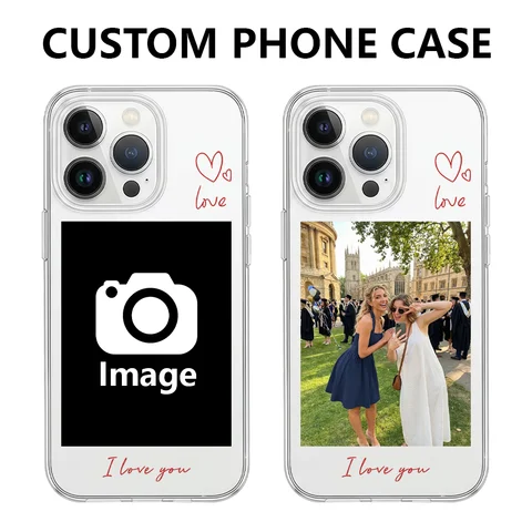 DIY Photo Customized Transparent Magnetic Phone Case For iPhone 18 17 16 15 14 13 12 11 Pro Max Plus Mini Air E Shockproof Cover