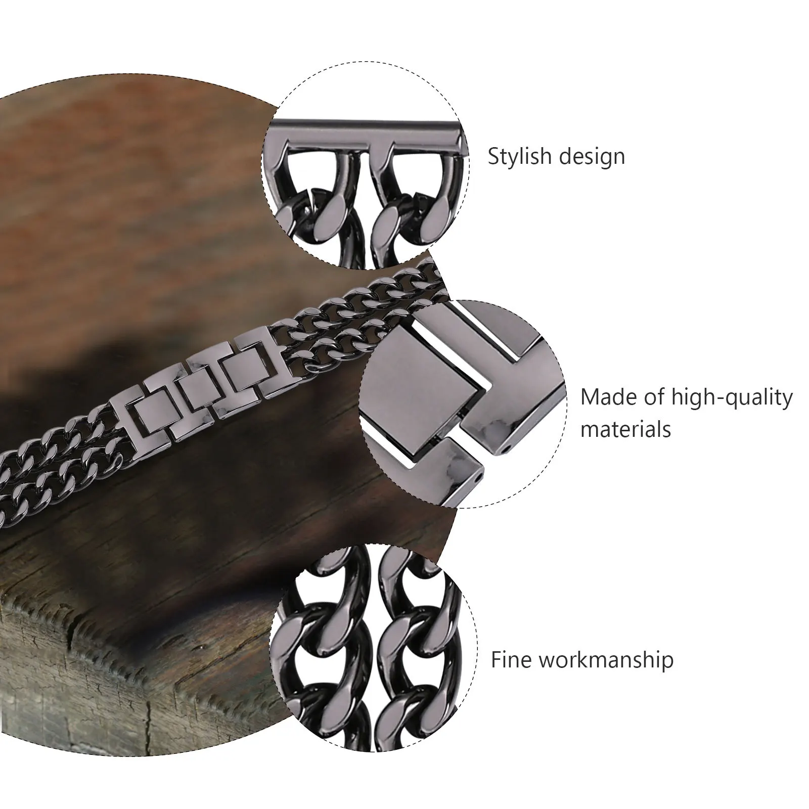 

Metal Watch Band Stainless Steel Wristband Stylish Adjustable Strong Replacement Strap Compatible Fashion Watchband