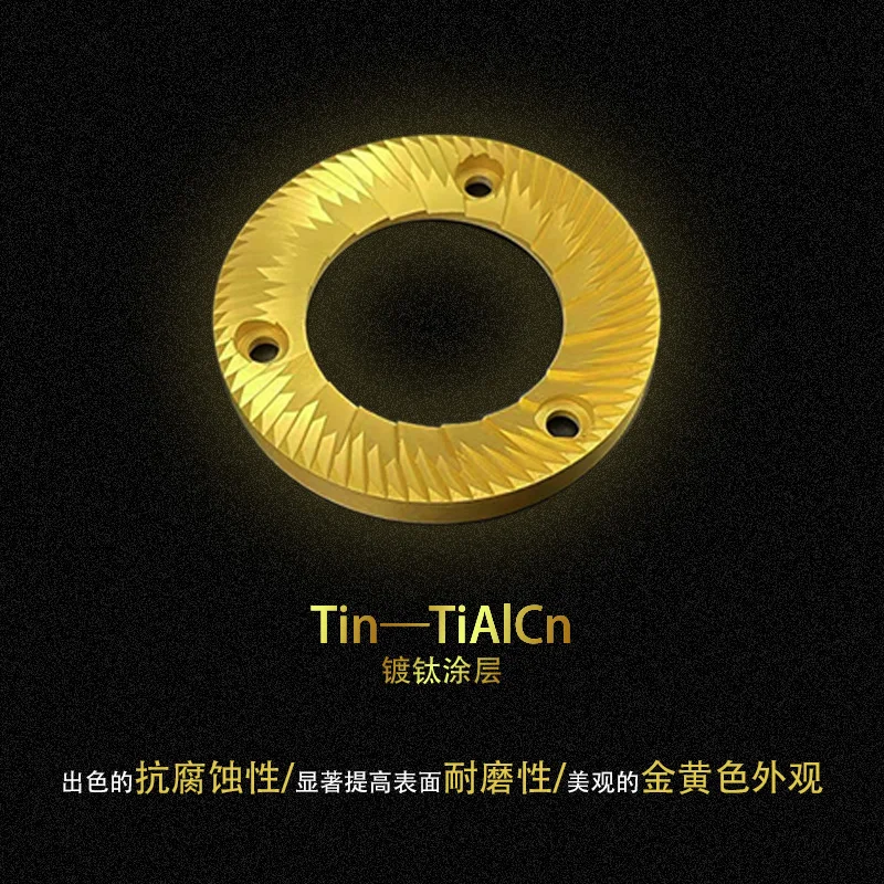 Per lame per macinacaffè Amalfi A80 importate dall'Italia da 64 mm, dischi coltelli rivestiti in titanio per chicchi di caffè