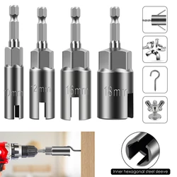 Vleugelmoer Driver Sockets 1/4”Hex Shank Wing Nut Driver Set 10-19mm Moer Driver Set Boor Sockets voor Paneelmoeren Schroeven Bout