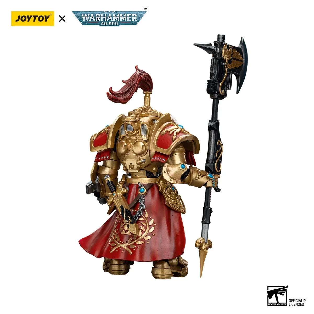 [IN STOCK]JOYTOY Warhammer 40K 1/18 Action Figure Adeptus Custodes Allarus Custodian With Castellan Axe Anime Model Toys Gift