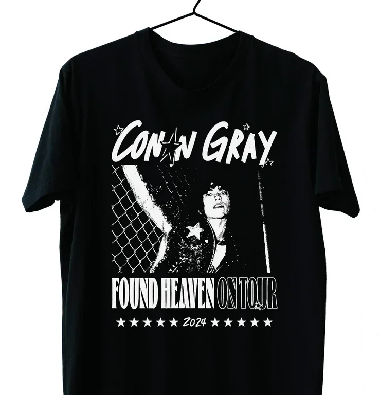 Chemise Conan Grey Found Heaven On Tour, manches courtes unisexe tout S-5Xl