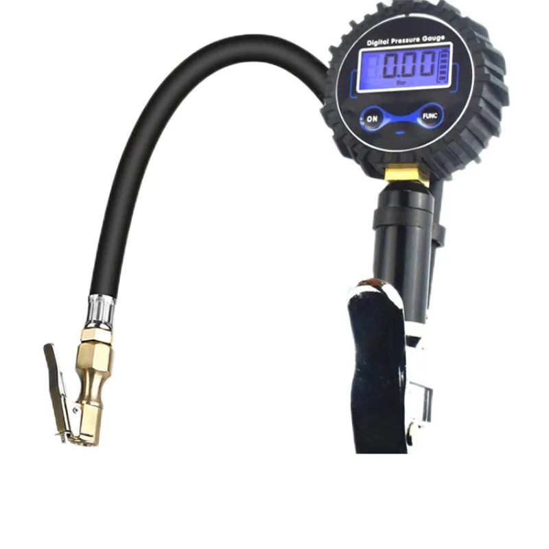 Digital Tire Inflator Gauge with LED Display, 200 PSI Quick Fill Air Chuck for Car Truck Motorcycle, Pressure Test Tool