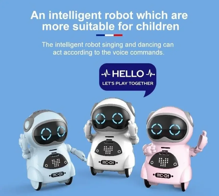 

Capella 939A Pocket Robot Intelligent Robot Speech Recognition Mutational Learning Multi-functional Children's Toy