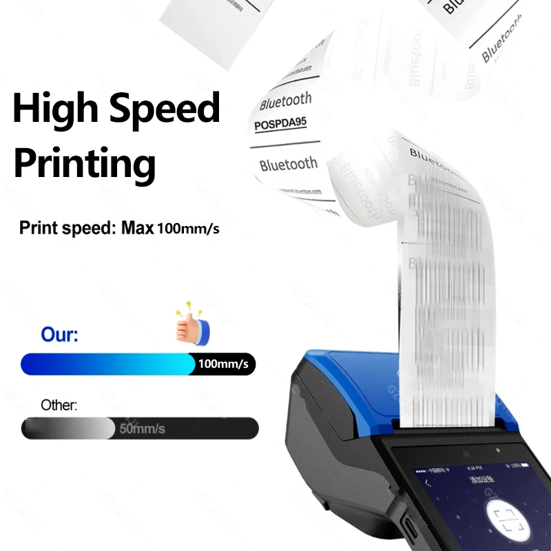 Mobile Pos Handheld with NFC 4G POS Android 12 7.6V/2500mAh & Enhanced Customer Interaction for Logistics and Retail