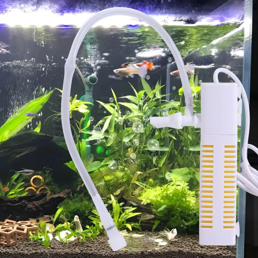 USB Submersible Aquarium Filter Silent with Built-in Circulating Pump Aquarium Internal Filter Plastic Water Purifier Home