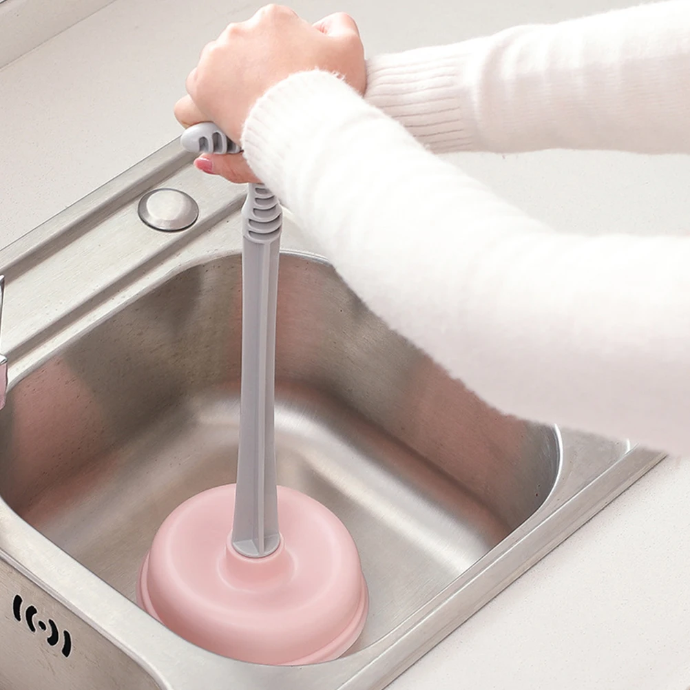 

2pcs Toilet Plunger Rubber ABS Strong Suction Unclog Tools Bathroom Kitchen Cleaner Sewer Pipe Cleaning Accessories Home Office