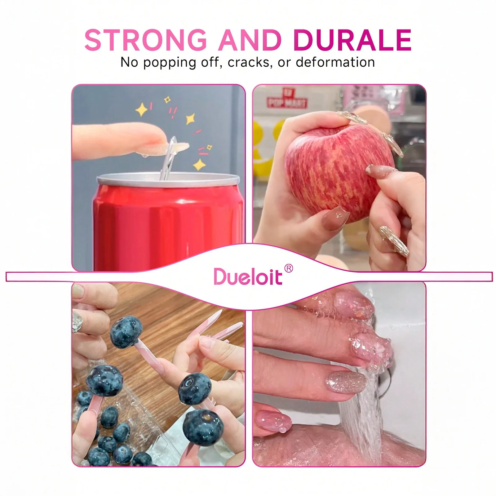 1/2 قطعة غراء أظافر سريع الجفاف 3 في 1 جل للضغط على الأظافر وملحقات الأكريليك لاصق قوي طرف واضح UV جل لا حاجة للعلاج